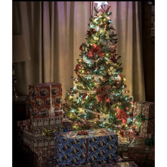 Decorative Mesh Crafting Wreath making Floral Ribbon Blue Pink Yellow 6 in wide - Picture 3 of 7